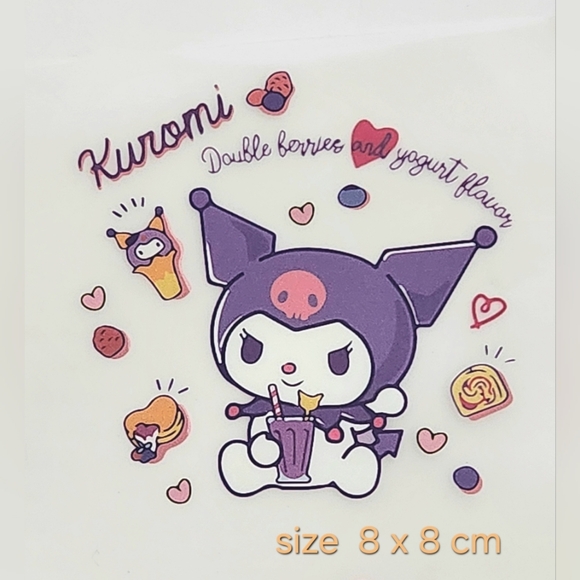 3/$18 Iron on Heat transfer Sanrio Kuromi pattern Small size - Picture 5 of 6